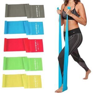 5 Pcs Professional Resistance Bands. Latex-Free, Elastic Band, Work Out Bands,